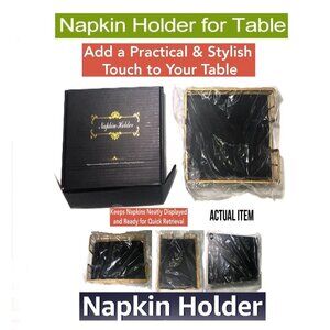 🛑 NAPKIN HOLDER Table ➕ TOWEL DISPLAY Decorative Flat TRAY Signature💸BUY NOW‼️